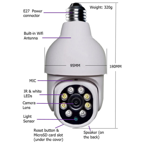 High-definition Security Surveillance Camera Wireless WIFI Connection Smart Home - Image 7