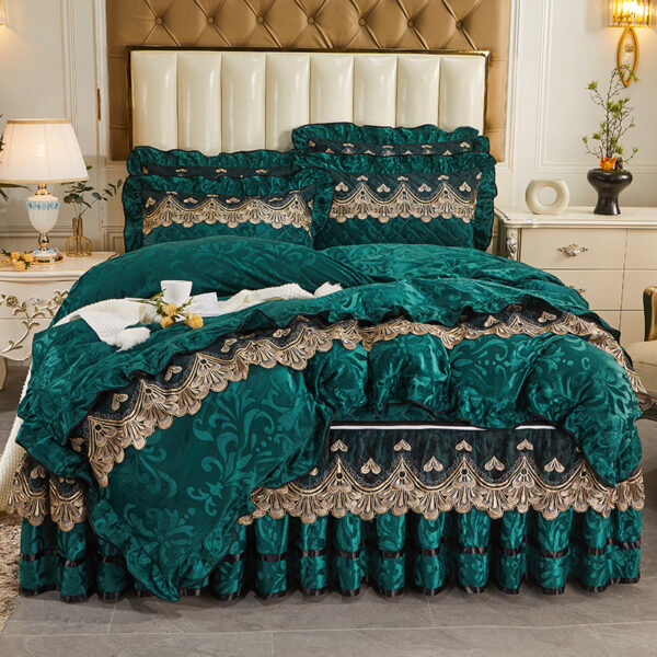 Detachable Bedding Four-piece Duvet Cover Bed Skirt - Image 9