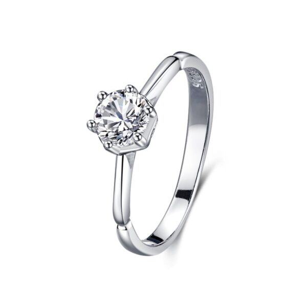 S925 Silver Classic Micro-inlaid Diamond Ring - Image 6