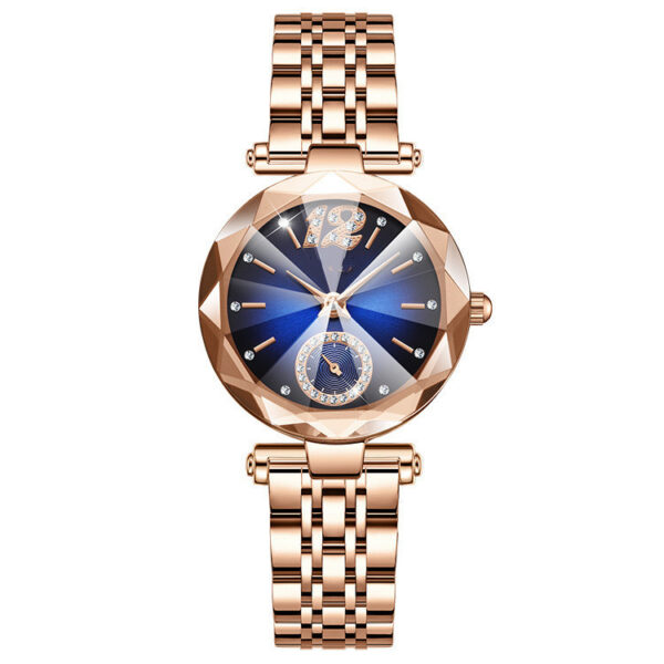 Women's Fashionable Multi-pronged Gradient Glass With Diamond Face Watch - Image 3