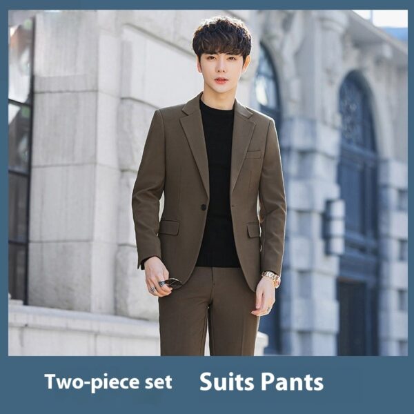 Business Casual Korean-style Slim-fit Trendy High-end Suit Men's Jacket - Image 7