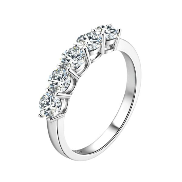 Fashion Personality Silver Moissanite Ring Women - Image 3