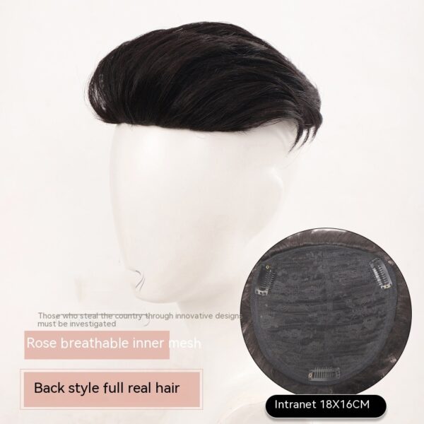 Men's Wig Big Back Head Aircraft Head Invisible Hair Supplementing Piece - Image 5