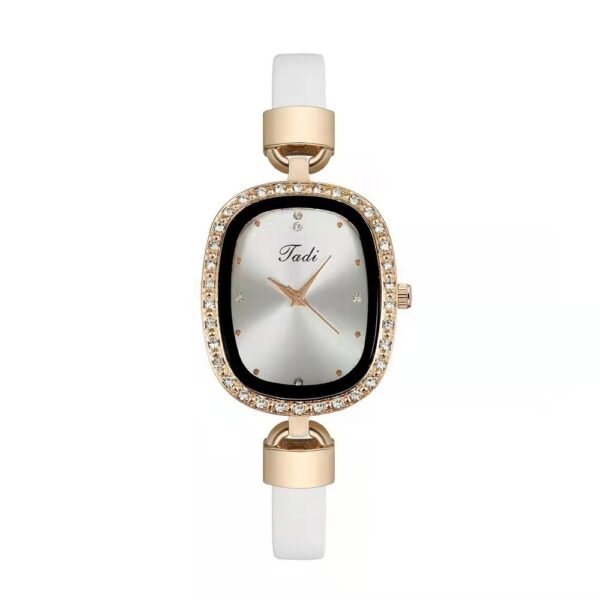 Women's Watch Bracelet Suit Two-piece Women's Quartz Watch Diamond Rhinestone Thin Belt Fashion Watch - Image 3