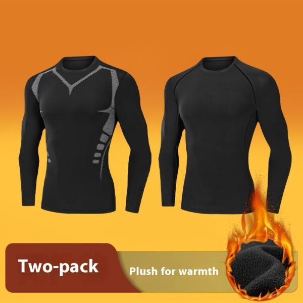 Tights Men's Winter Fleece-lined Quick-drying Warm Keeping Sports Underwear Base High Elastic Training Running Outfit - Image 4