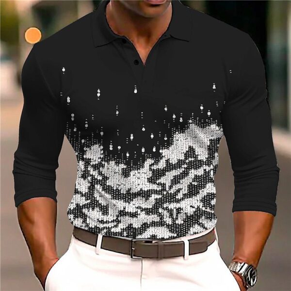 European And American Men's Casual Printed 3D Polo Shirt Outdoor Leisure Daily - Image 5