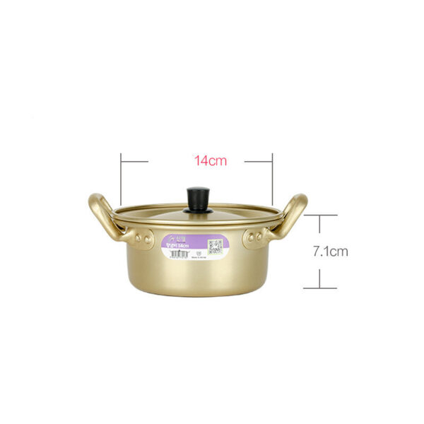 Korean Instant Noodle Pot Ramen Pot Net Red Gold - Image 2