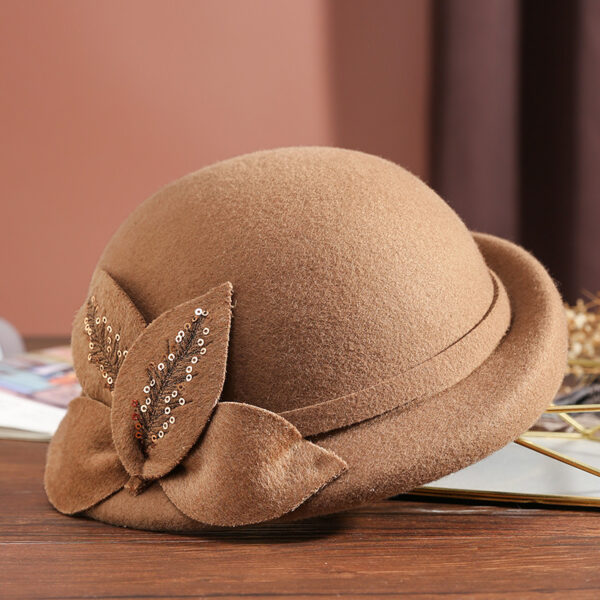 Women's Retro Beret Elegant Fur Felt Hat - Image 6