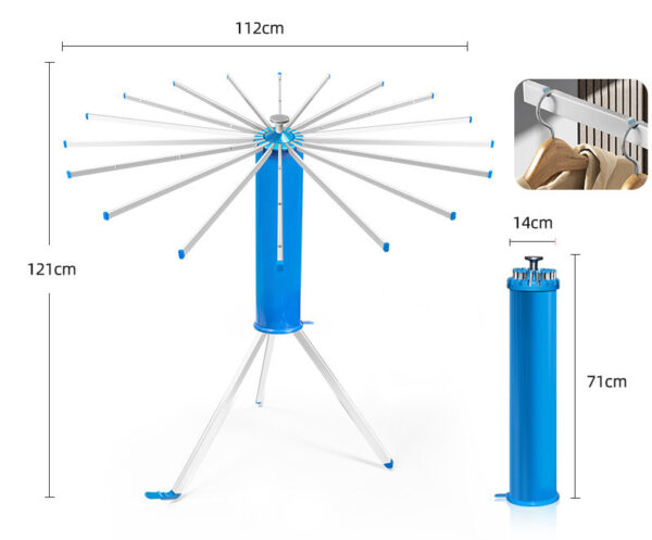 Household Floor Folding Clothes Drying Rack - Image 6