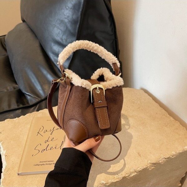 Crossbody Bags Women Shoulder Bag Casual Retro Plush Bag Versatile Plush Designer Bags Purse And Handbags Female Bags - Image 9