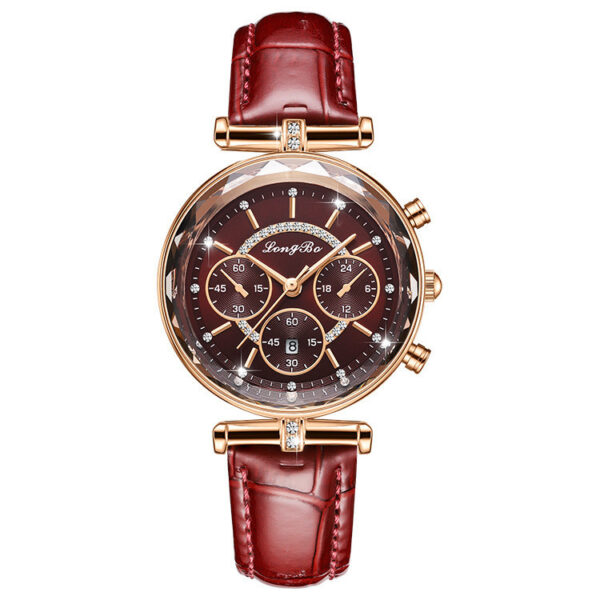 Waterproof Casual Three-eye Women's Watch - Image 5