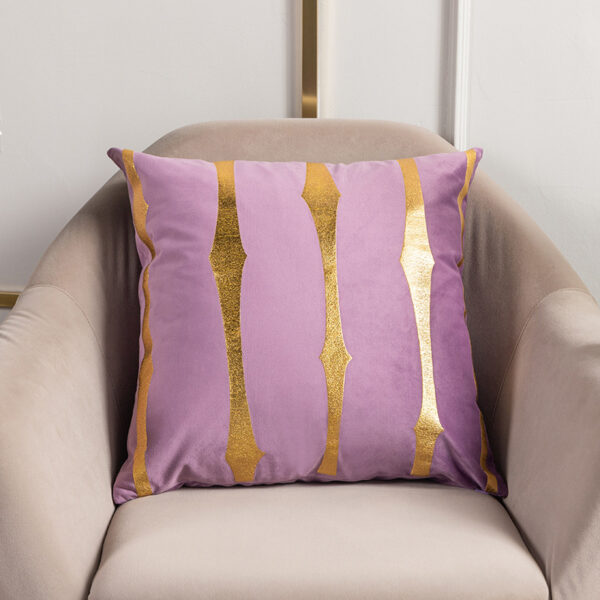 Living Room Stripe Printed Throw Pillow Cushion Cover - Image 4