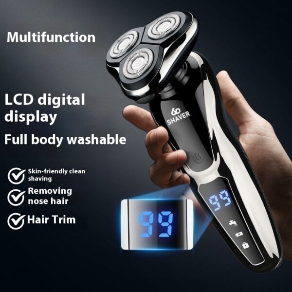 Smart Power Display Fast Charge Fully Washable Multi-function Electric Shaver - Image 5