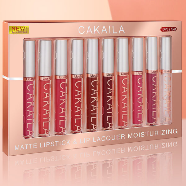 Pack Of 10 Matte Nonstick Cup Waterproof Lip Gloss - Image 2