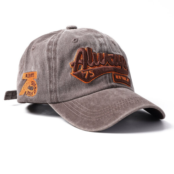 Washed Distressed Letters Embroidery Sun Baseball Hat - Image 10