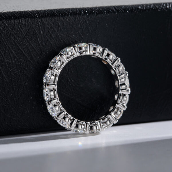 Sterling Silver Moissanite Ring Plated Body Ring - Image 2