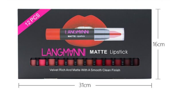 Non-Stick Cup Matte Lipstick And Lip Gloss Set - Image 3