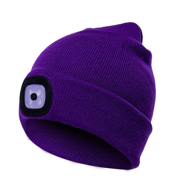 LED Knit Hat Button Cell Type Knitted Hat With Light Glowing - Image 4