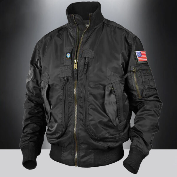 Men's Jacket Pilot Workwear Trendy Stand Collar - Image 6