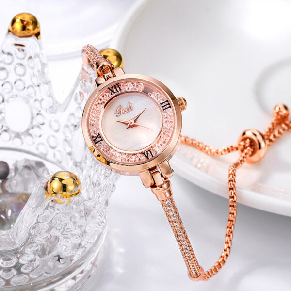 Bracelet Watch Simple Temperament Round Diamond Ladies watch - Image 3