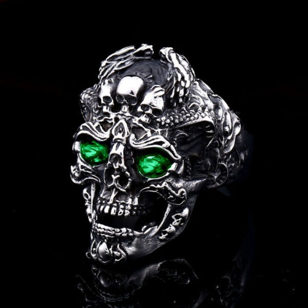 Jewelry Skull Head Ring Male Rock Gothic - Image 4