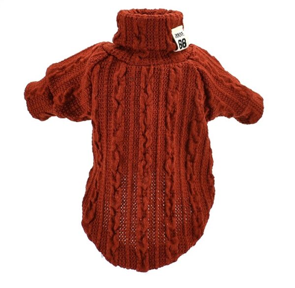 Dog Sweater Turtleneck Solid Color Dogs Clothes Warm Cotton For Puppy Small Medium Dogs Sweatshirt Jacket Chihuahua Teddy - Image 4