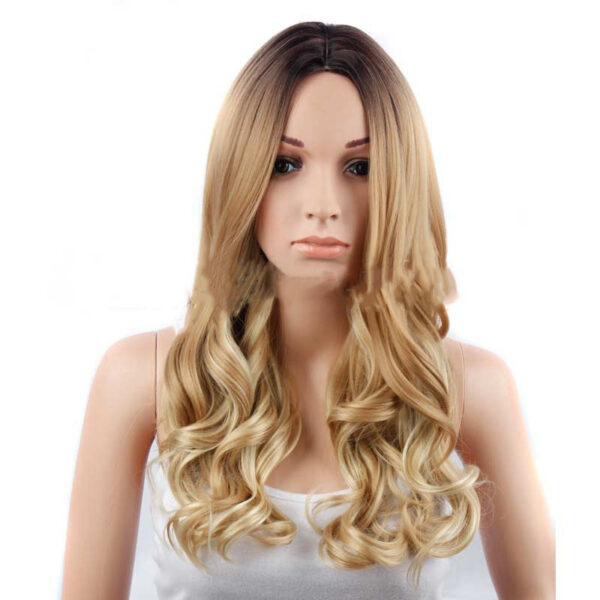 Gradient color mid-point big wavy long curly hair - Image 3