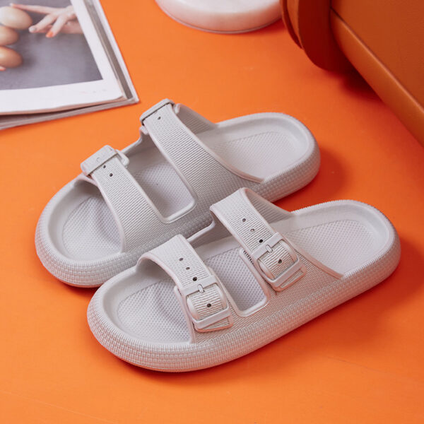 Platform Slippers Women's Summer Buckle Home Shoes Fashion Outdoor Wear Soft Bottom Sandals - Image 4