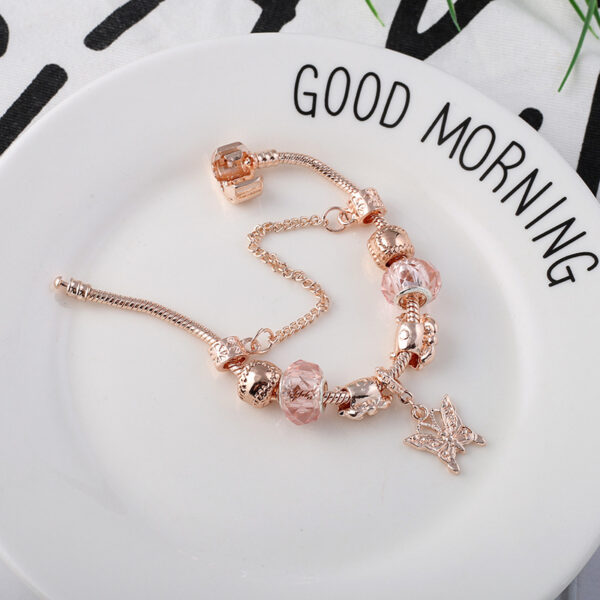 Fashion Love Geometric Rose Gold Bracelet Women's Jewelry - Image 2