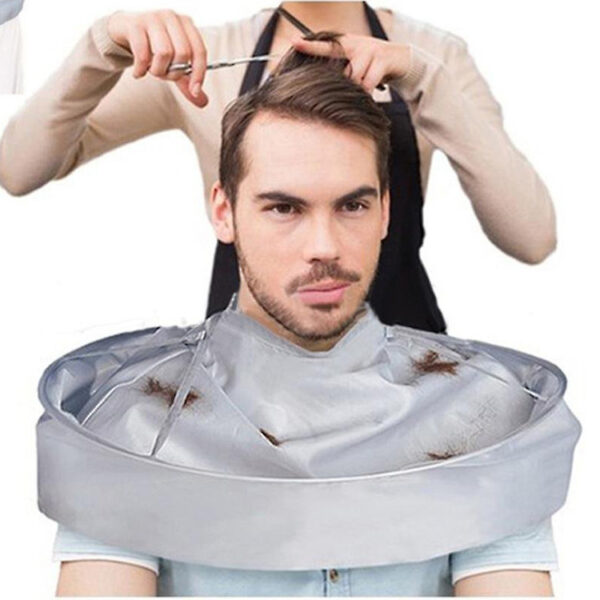 Shaving Cloth Adult Haircut Hair Dye Cloak Painted Silver - Image 5