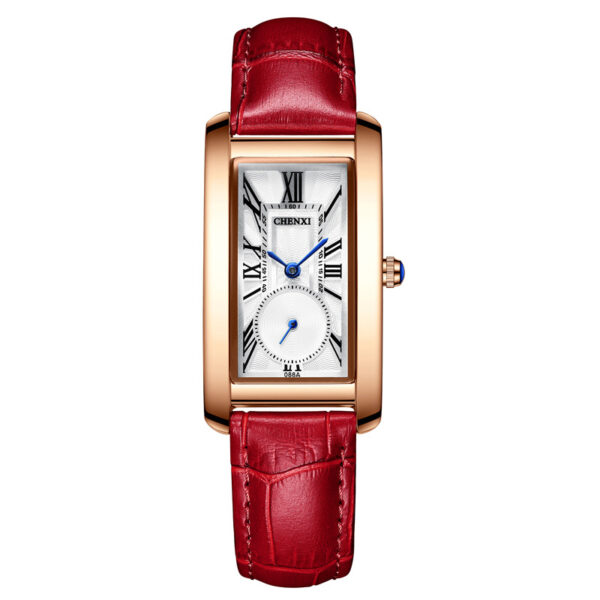 Reloj New Luxury Women Watch Leather Waterproof Rectangle Watch For Women - Image 2