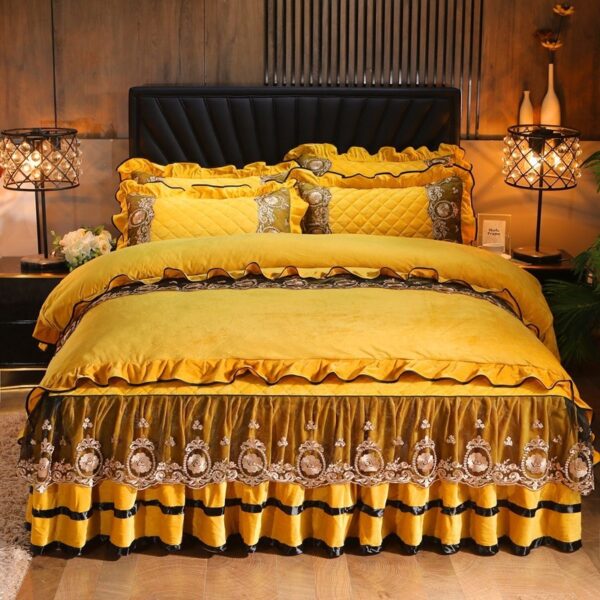 Lace Bedskirt Bedclothes Mattress Cover Bedspread Pillowcases Home Textiles - Image 2