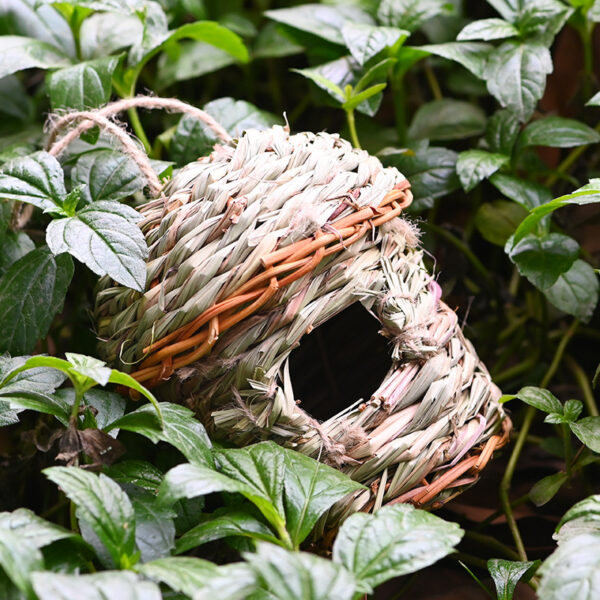 Creative Straw Birds Nest Handicraft Hand-Woven Straw Bird Cage - Image 4