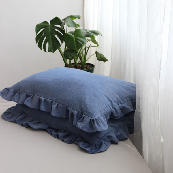 Pure Cotton Ruffled Pillowcase, A Pair Of Single Pillowcases - Image 2