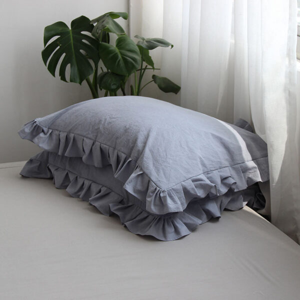 Pure Cotton Ruffled Pillowcase, A Pair Of Single Pillowcases - Image 4