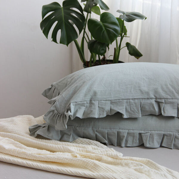 Pure Cotton Ruffled Pillowcase, A Pair Of Single Pillowcases - Image 9