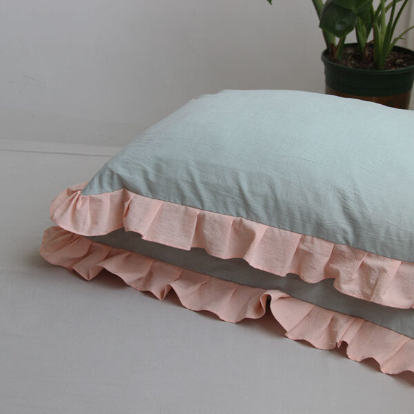 Pure Cotton Ruffled Pillowcase, A Pair Of Single Pillowcases - Image 7