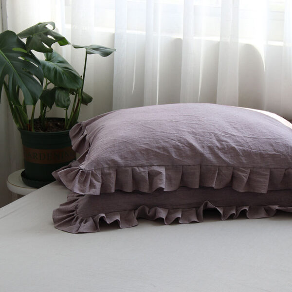 Pure Cotton Ruffled Pillowcase, A Pair Of Single Pillowcases - Image 8