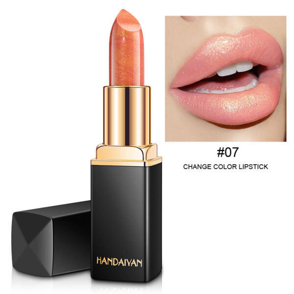 Shiny Metallic Lipstick Pearlescent Color Temperature Change Lipstick Gilt Lipstick - Image 6