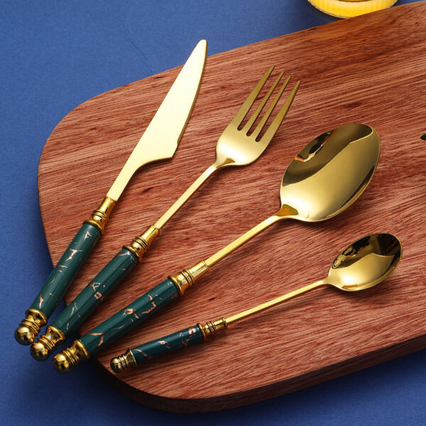 Household Stainless Steel Western Tableware Set - Image 4