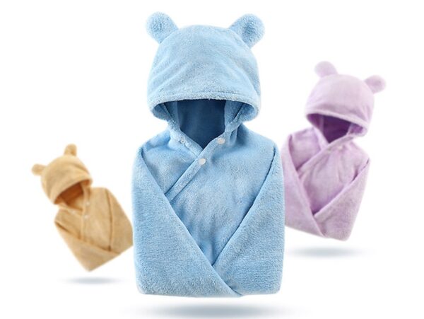 Cotton baby care hooded bath towel - Image 6