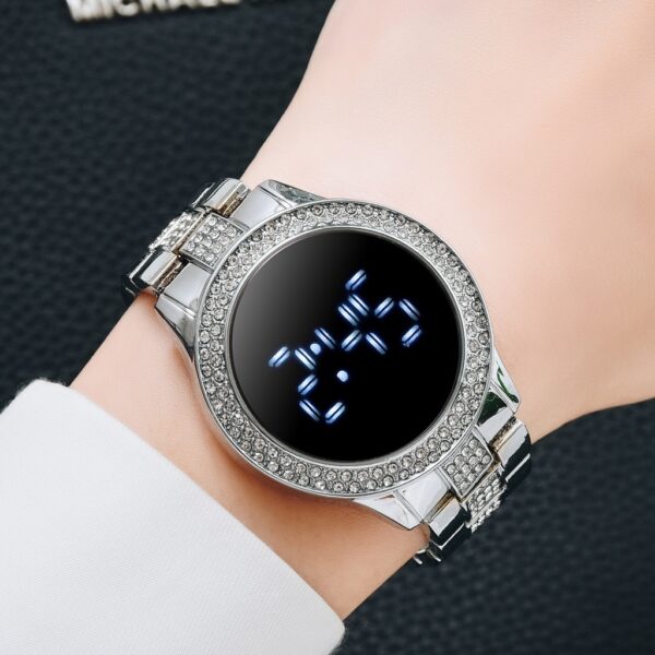 New Style Diamond-Encrusted Ladies Sports Fashion Personalized Electronic Watch - Image 5