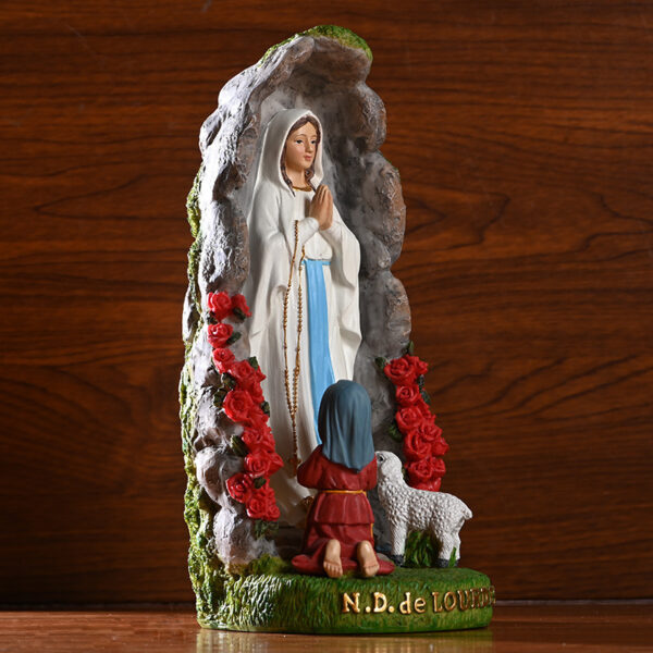 Our Lady Of Lourds Statue Figure Blessed Saint Virgin - Image 3