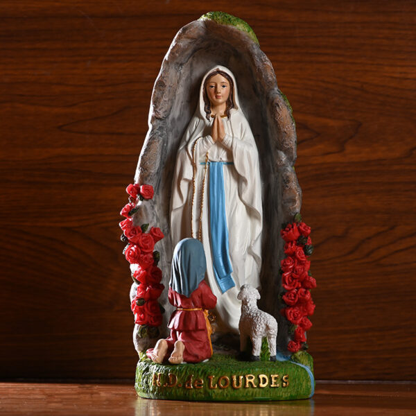 Our Lady Of Lourds Statue Figure Blessed Saint Virgin - Image 6