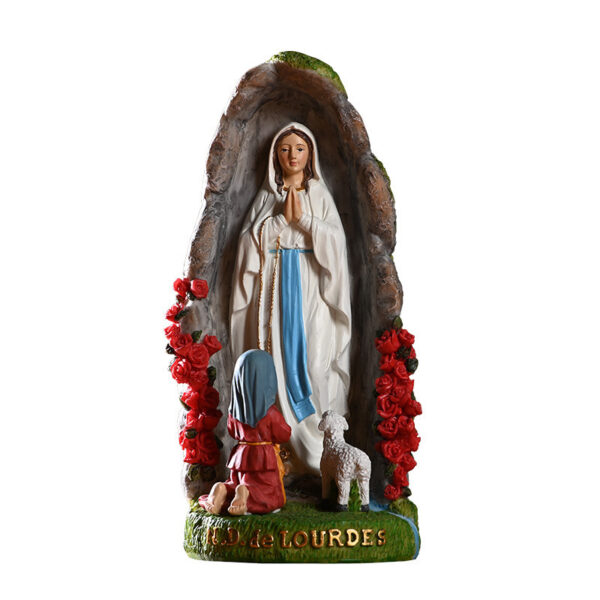 Our Lady Of Lourds Statue Figure Blessed Saint Virgin