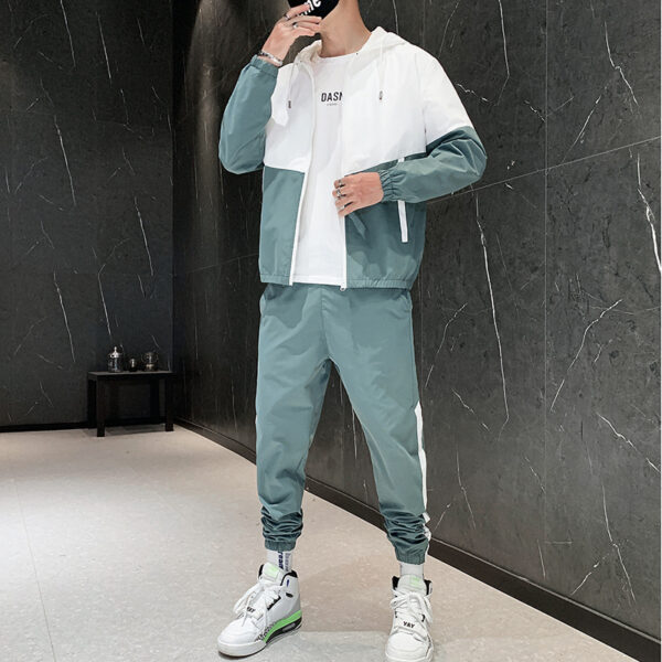 Sports Suit Men's Hooded Jacket Trousers Two-Piece Suit - Image 6