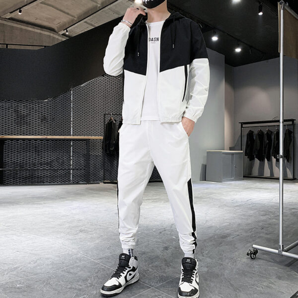 Sports Suit Men's Hooded Jacket Trousers Two-Piece Suit - Image 5