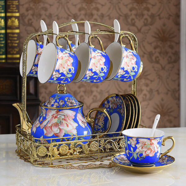 Tea Set Afternoon Tea Coffee Dessert Tableware 15 Pieces - Image 4