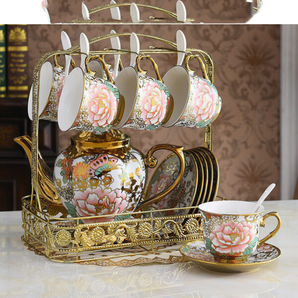 Tea Set Afternoon Tea Coffee Dessert Tableware 15 Pieces - Image 5