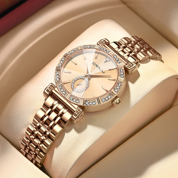 Women's Steel Belt Diamond-embedded Watch - Image 3